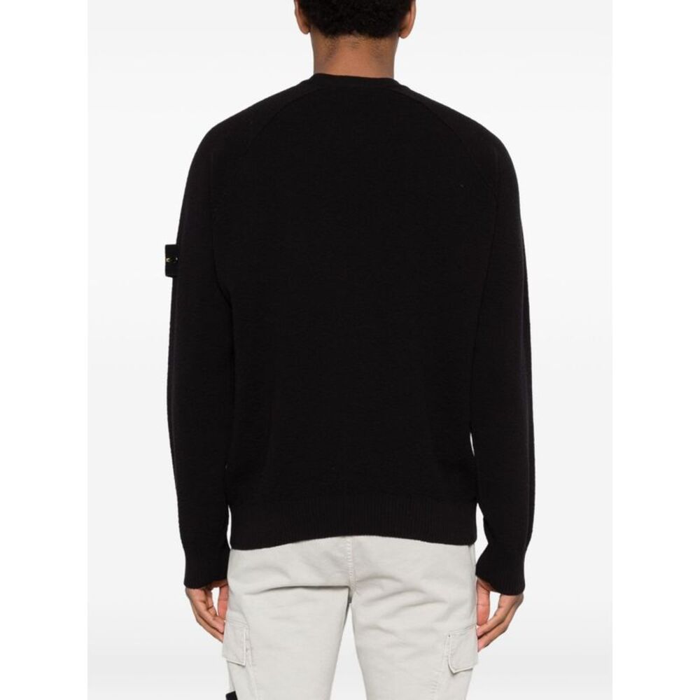 Stone Island Men's Logo Cotton Crewneck Sweater - Picture 3 of 5